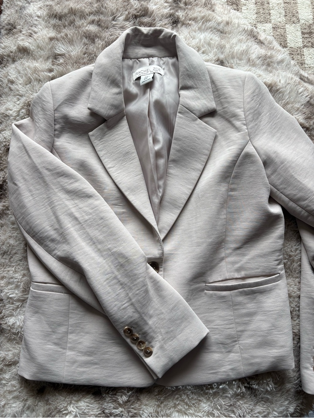 Rachel Zoe Light Beige Tailored Blazer